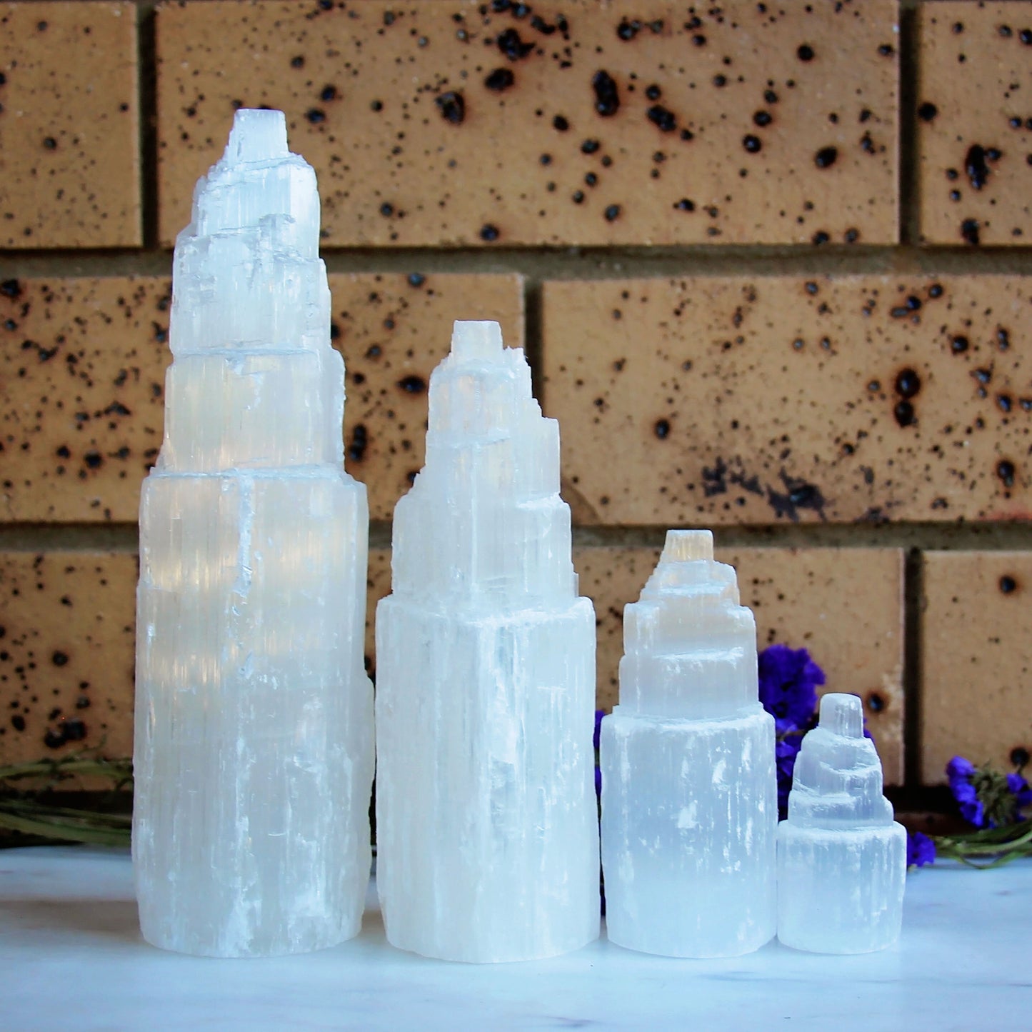 Selenite Tower - Large - Crystal - Gemstone - Polished - Tower - Shape - Twist - Twirl - Raw - Natural - Recharge