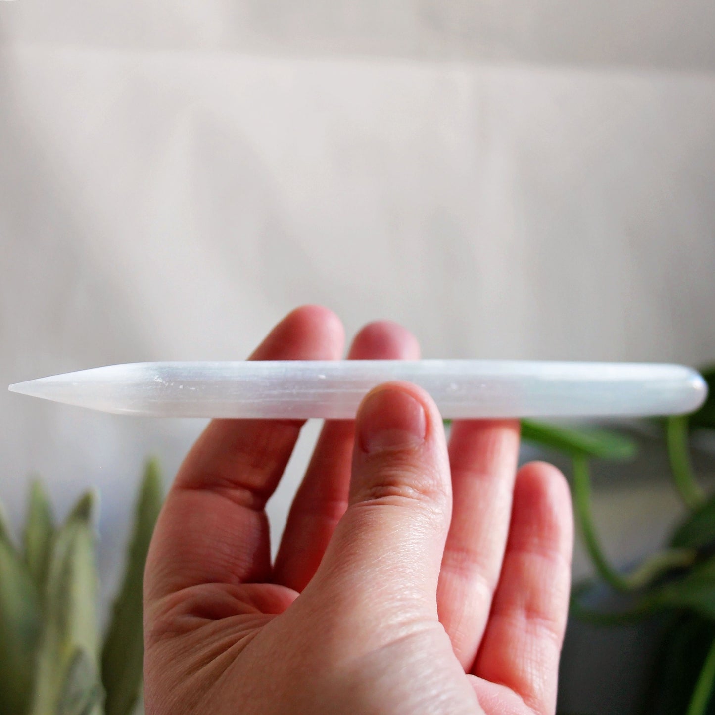 Selenite Pencil Wand - Rod - Crystal - Gemstone - Polished - Shape - Natural - Raw - Cleanse - Recharge - Healing - Balancing - Session