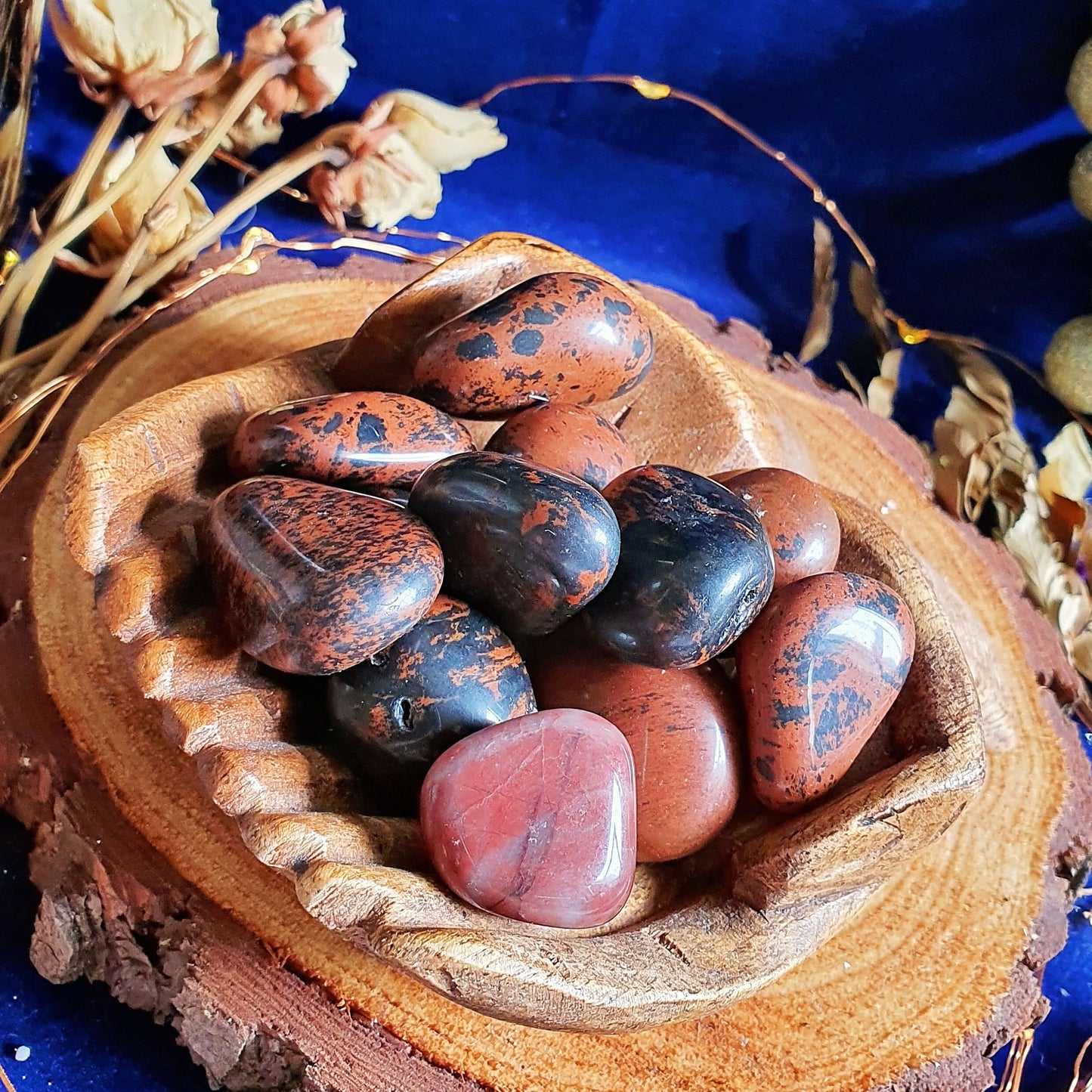 Mahogany Obsidian Tumbles - Tumble Stone - Polished - Piece - Natural - Crystal - Gemstone - Rock