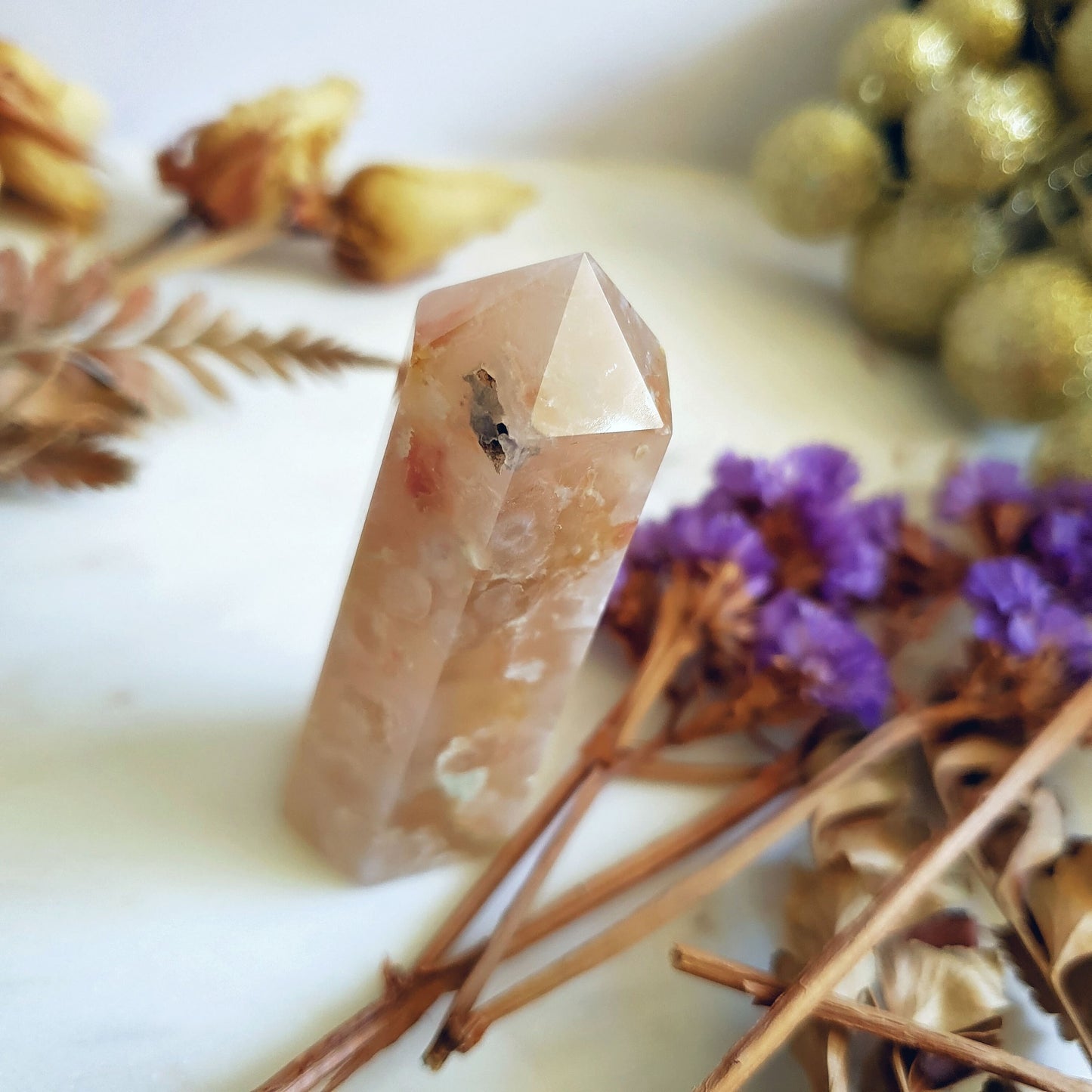 Flower Agate Polished Point #8