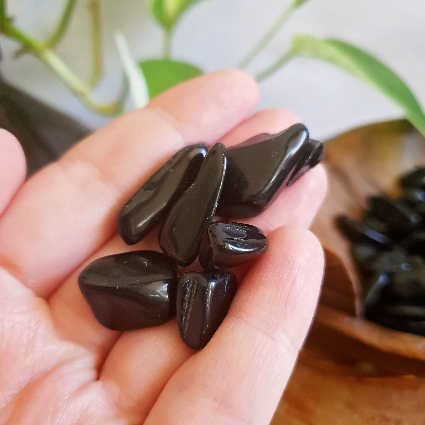 Black Obsidian Tumbled Chips - Decorative - Home - Art - Tumbled Stone - Gemstone - Tiny - Pieces - Colour - Craft - Decor