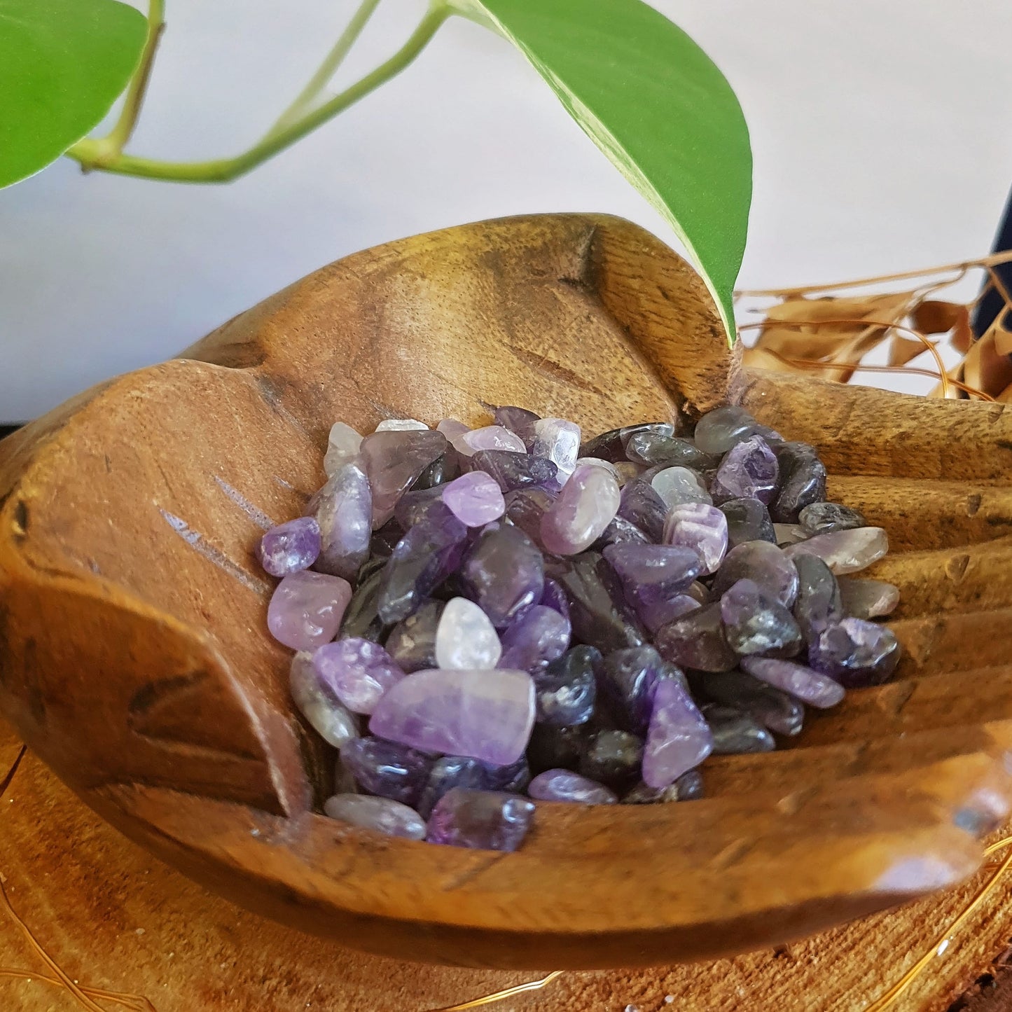 Amethyst Tumbled Chips - Decorative - Home - Art - Tumbled Stone - Gemstone - Tiny - Pieces - Purple - Colour - Craft - Decor