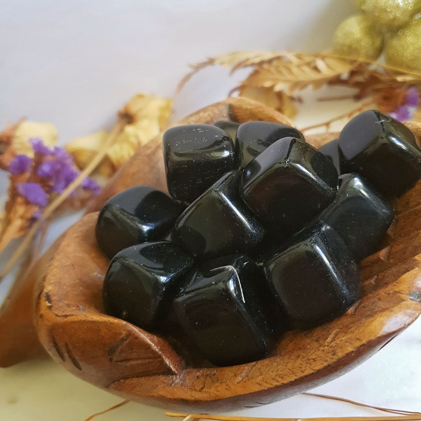 Black Obsidian Tumbles