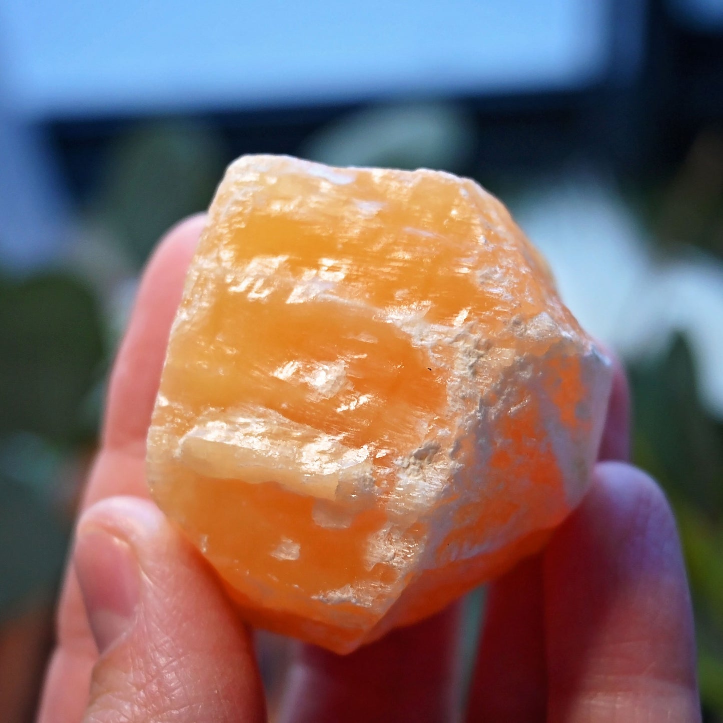 Orange Calcite - Raw - Medium