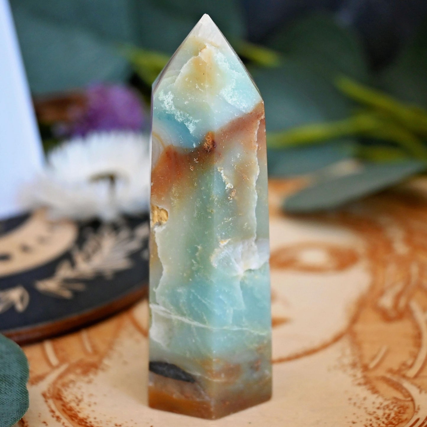Caribbean Calcite with Pyrite Point #2