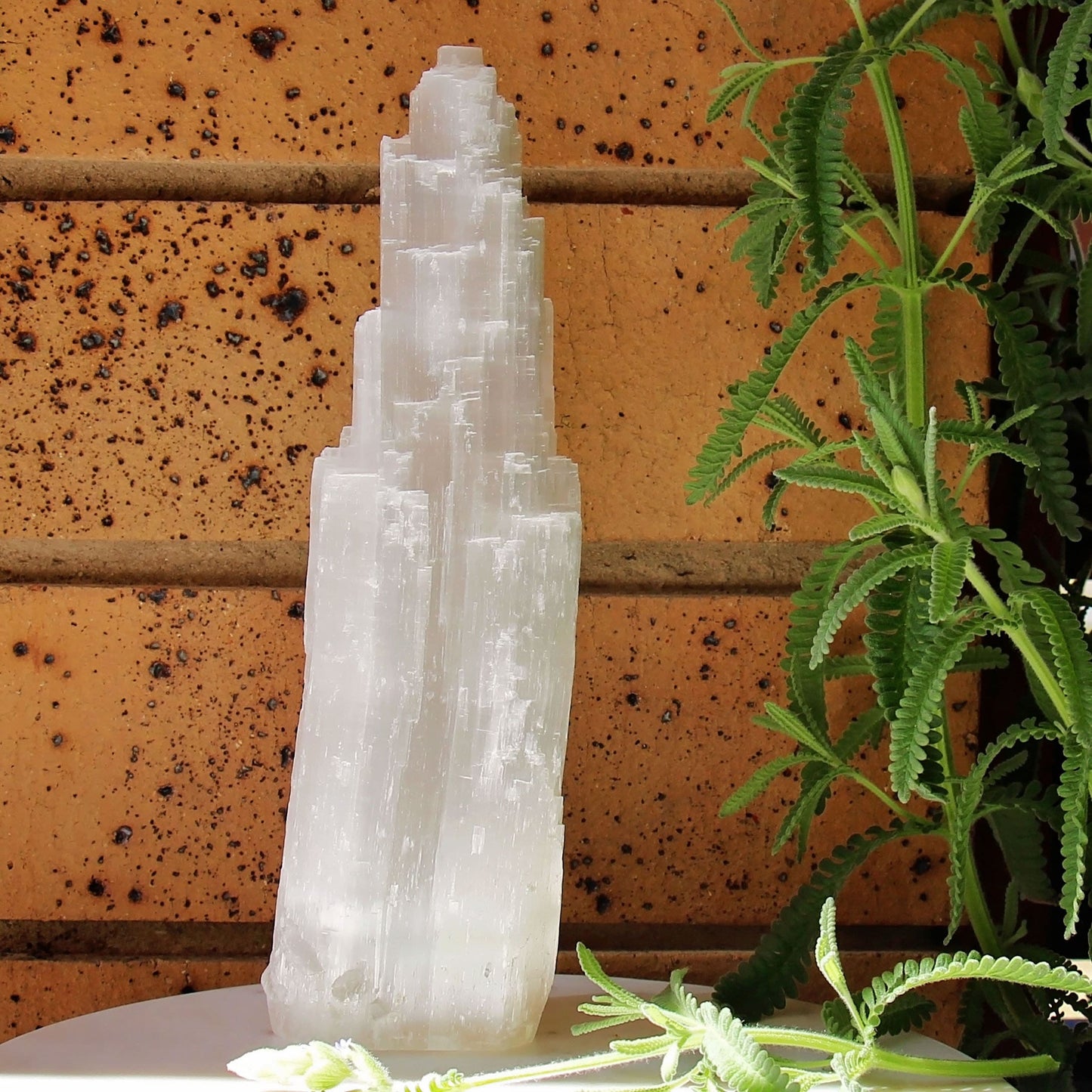 Selenite Tower - Large - Crystal - Gemstone - Polished - Tower - Shape - Twist - Twirl - Raw - Natural - Recharge