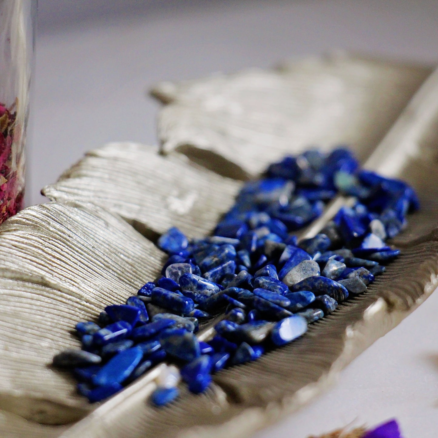 Lapis Lazuli Tumbled Chips - Decorative - Home - Art - Tumbled Stone - Gemstone - Tiny - Pieces - Blue - Colour - Craft - Decor