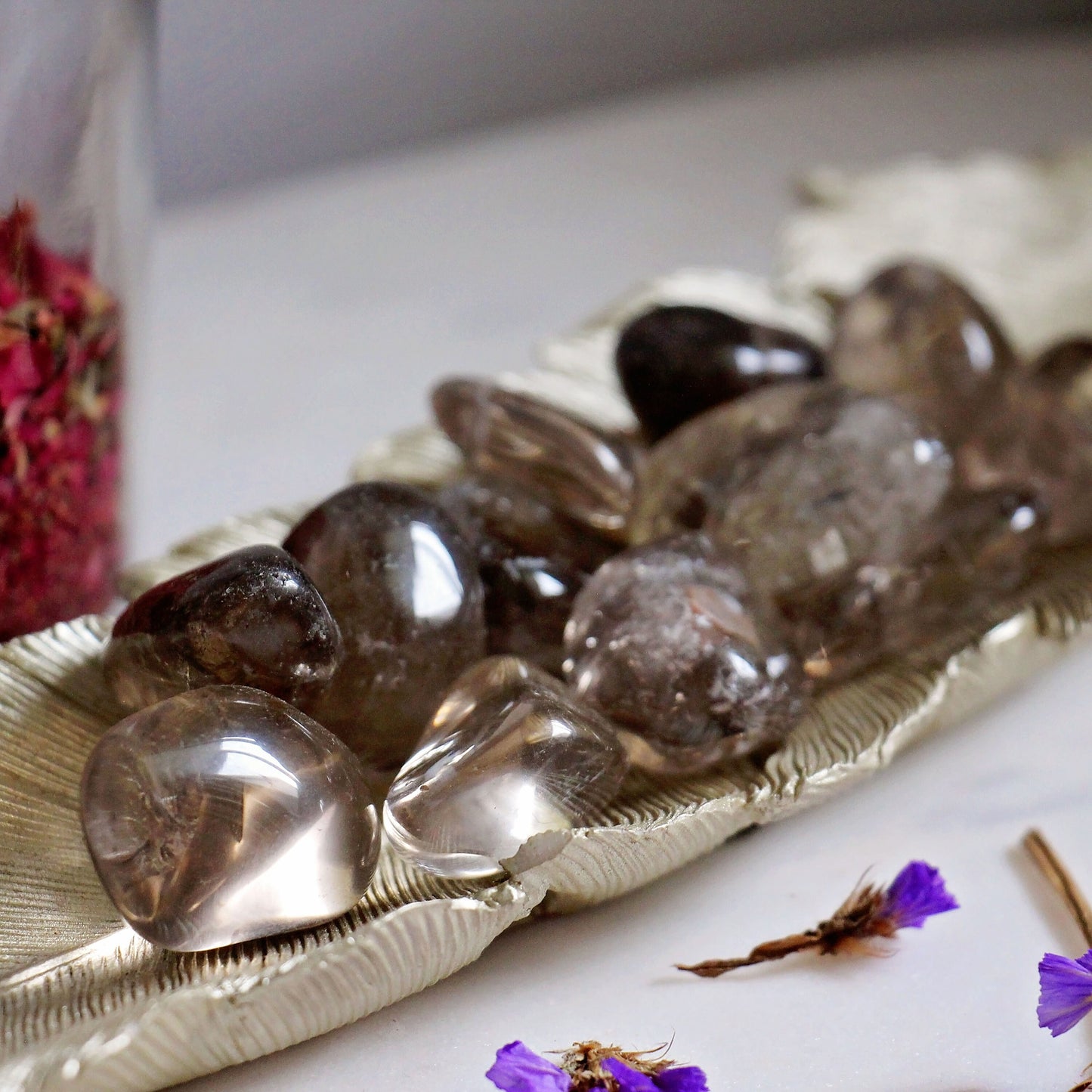Smoky Quartz Tumbles - Tumbled Stone -  Polished - Piece - Natural  - Geode - Crystal - Gemstone - Rock - Decor - Grounding - Healing - Base