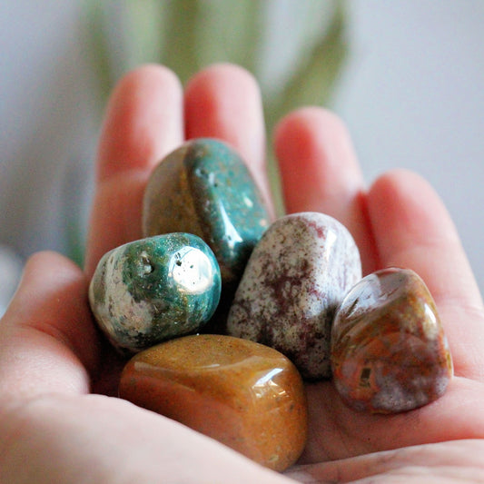 Ocean Jasper Tumbles - Tumble Stone -  Polished - Piece - Natural - Crystal - Gemstone - Rock