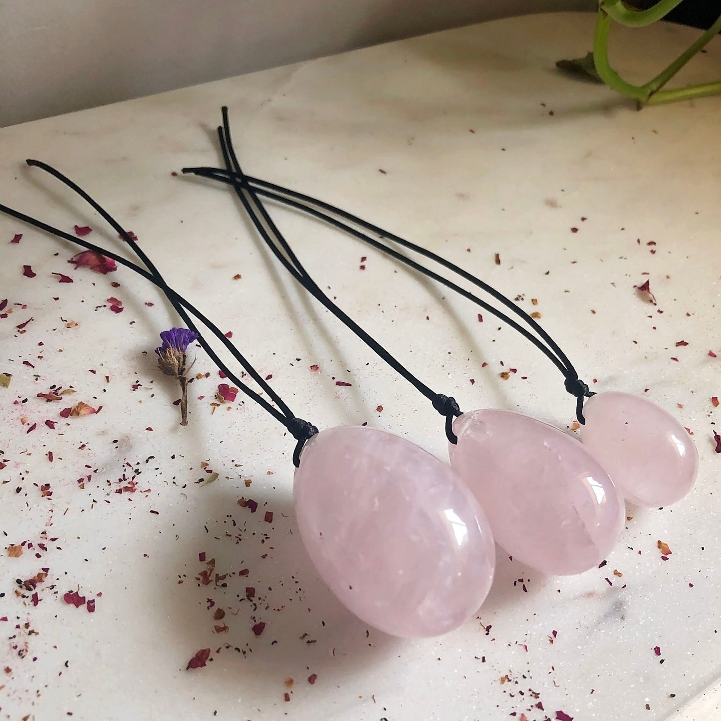 Rose Quartz Yoni Egg Set