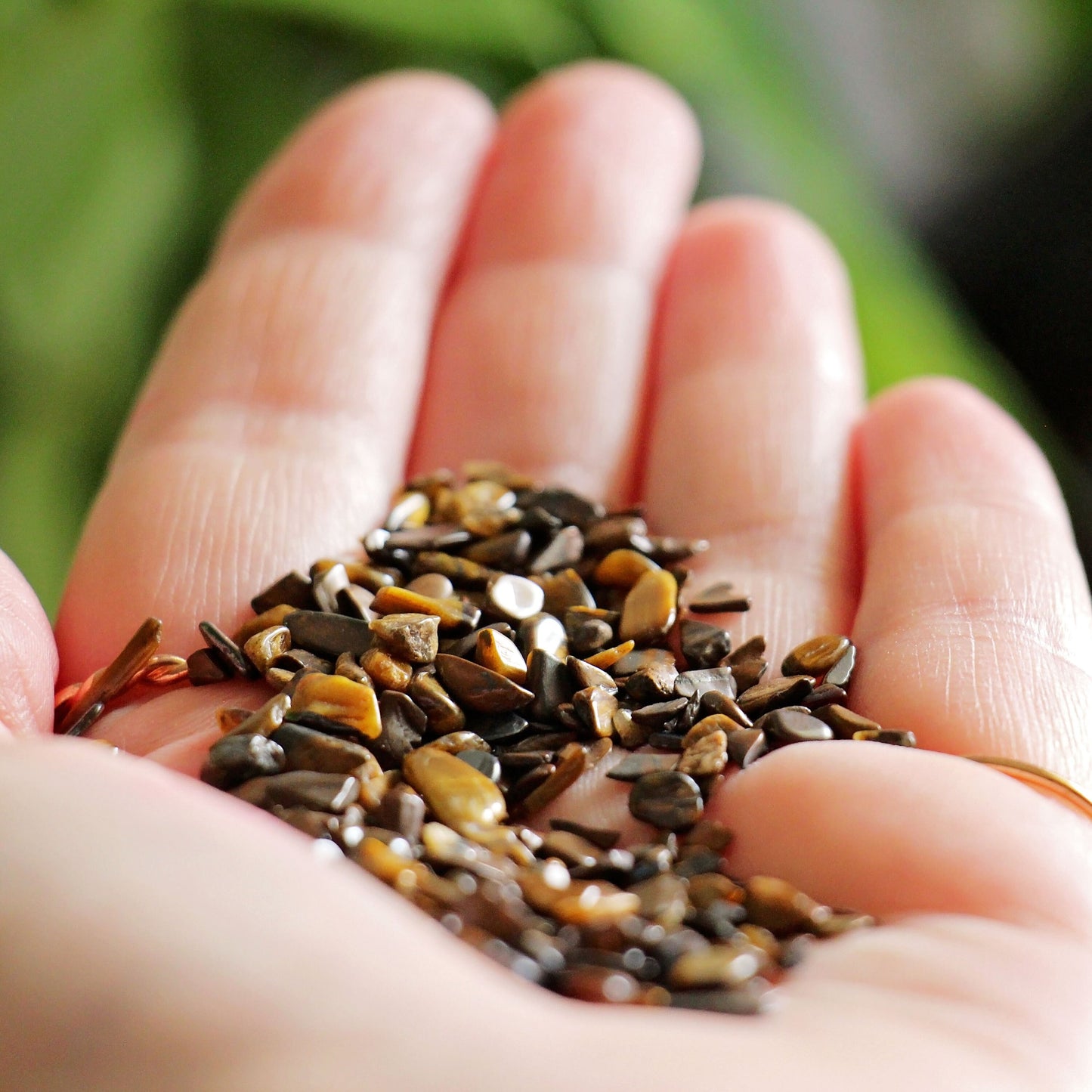 Tiger Eye Tumbled Chips - Decorative - Home - Art - Tumbled Stone - Gemstone - Tiny - Pieces - Pink - Colour - Craft - Decor
