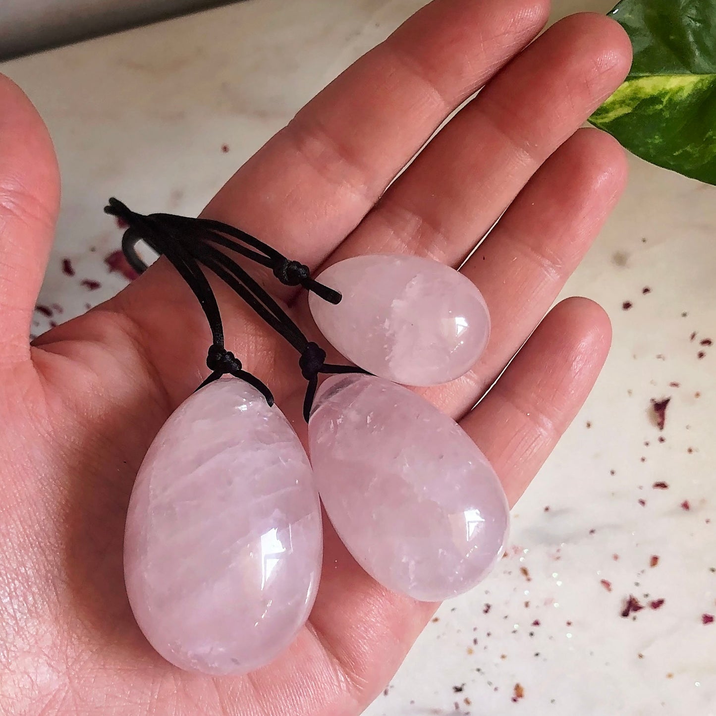 Rose Quartz Yoni Egg Set