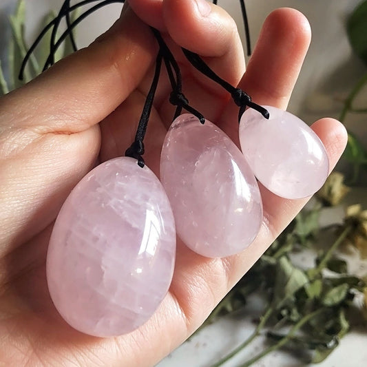 Rose Quartz Yoni Egg Set