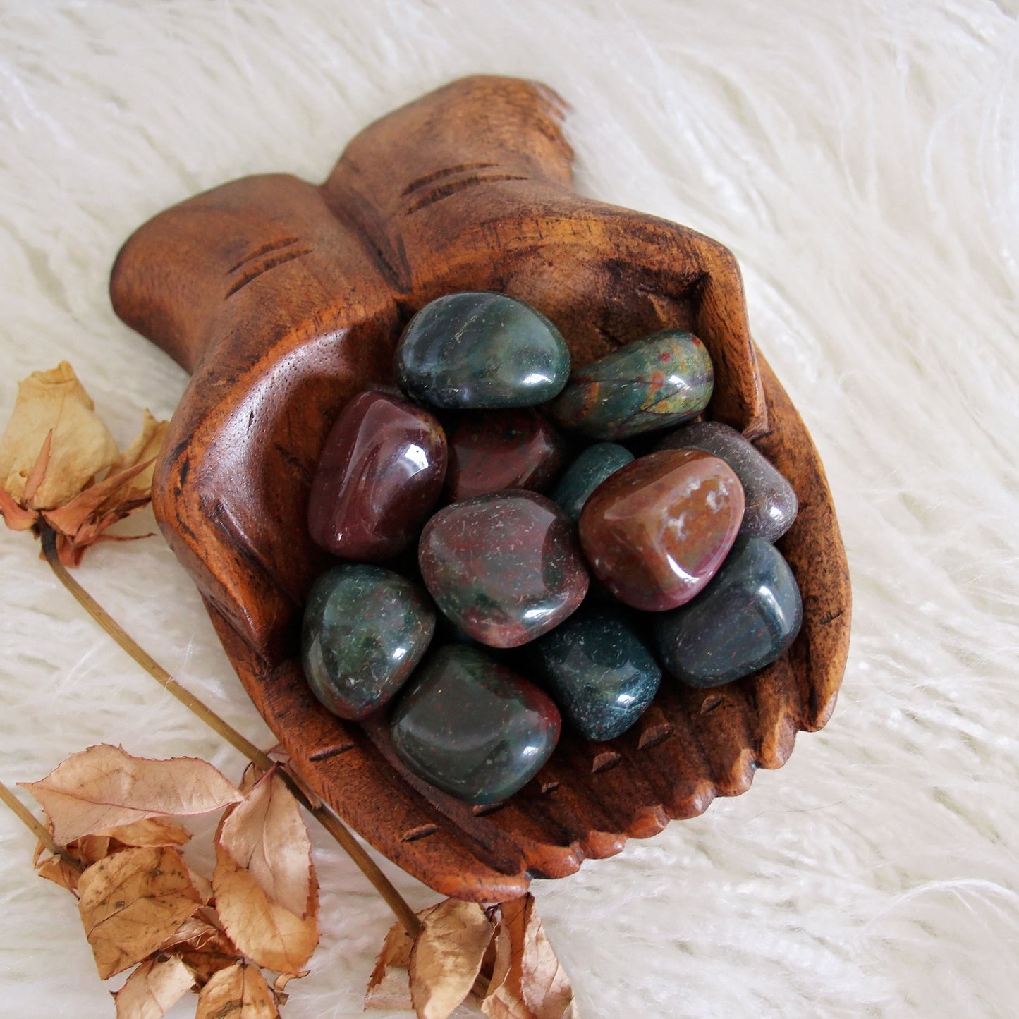 Bloodstone Tumbles - Polished - Piece - Natural - Cut - Purple - Sparkle - Geode - Crystal - Gemstone - Rock - Tumbled Stone