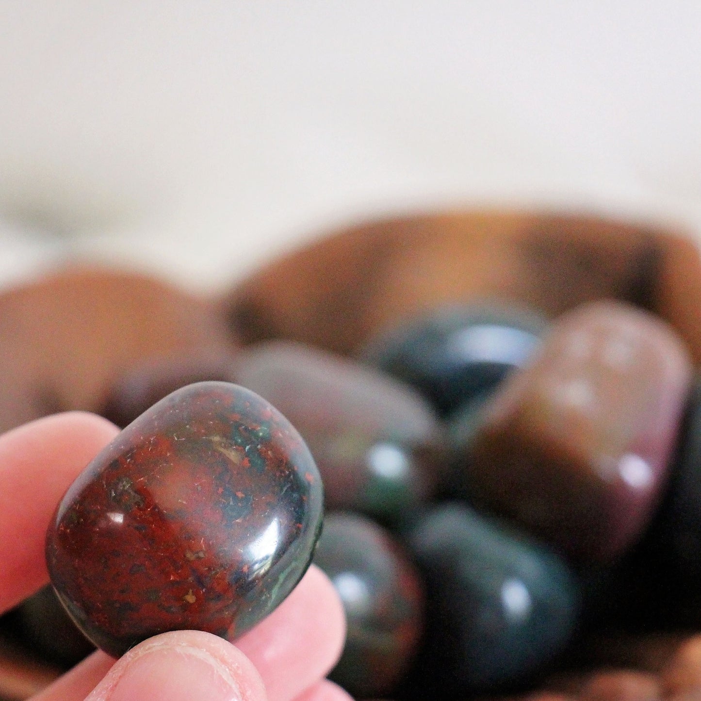 Bloodstone Tumbles - Polished - Piece - Natural - Cut - Purple - Sparkle - Geode - Crystal - Gemstone - Rock - Tumbled Stone