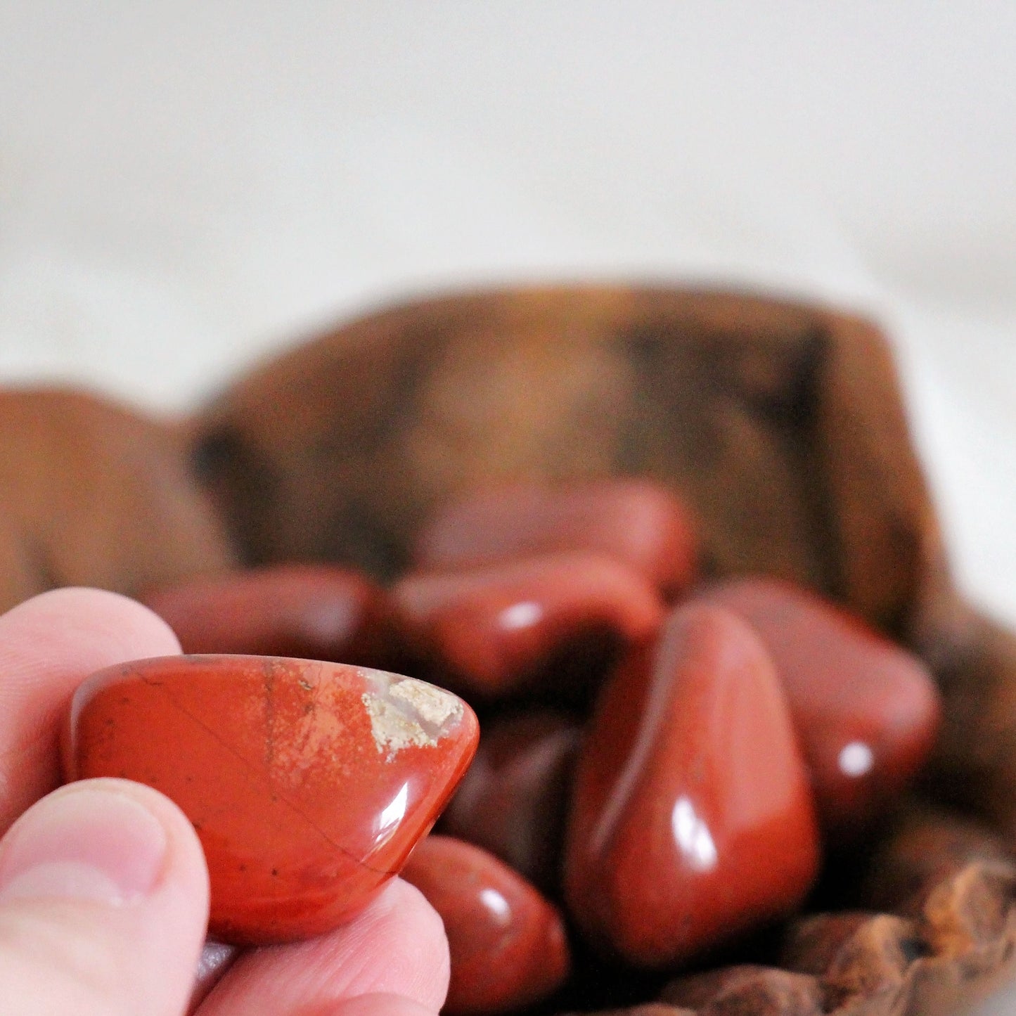 Red Jasper Tumbles - Tumbled Stone -  Polished - Piece - Natural - Cut - Sparkle - Geode - Crystal - Gemstone - Rock - Decor