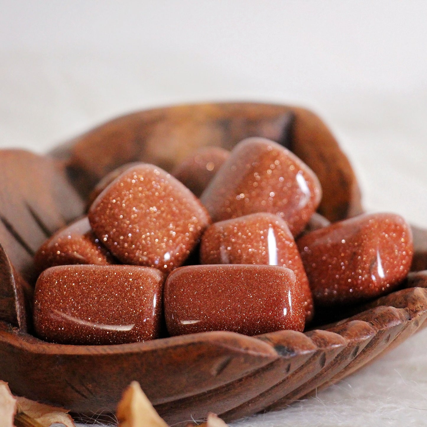 Red Goldstone Tumbles - Medium Size - Polished - Piece - Tumbled Stone - Cut - Blue - Glitter - Sparkle - Geode - Crystal - Gemstone -Decor