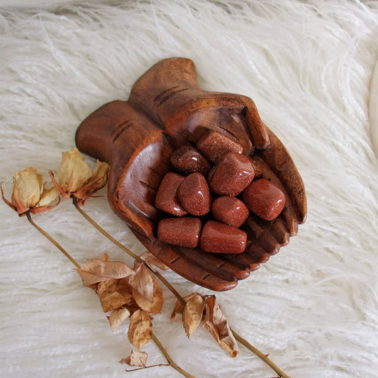 Red Goldstone Tumbles - Medium Size - Polished - Piece - Tumbled Stone - Cut - Blue - Glitter - Sparkle - Geode - Crystal - Gemstone -Decor
