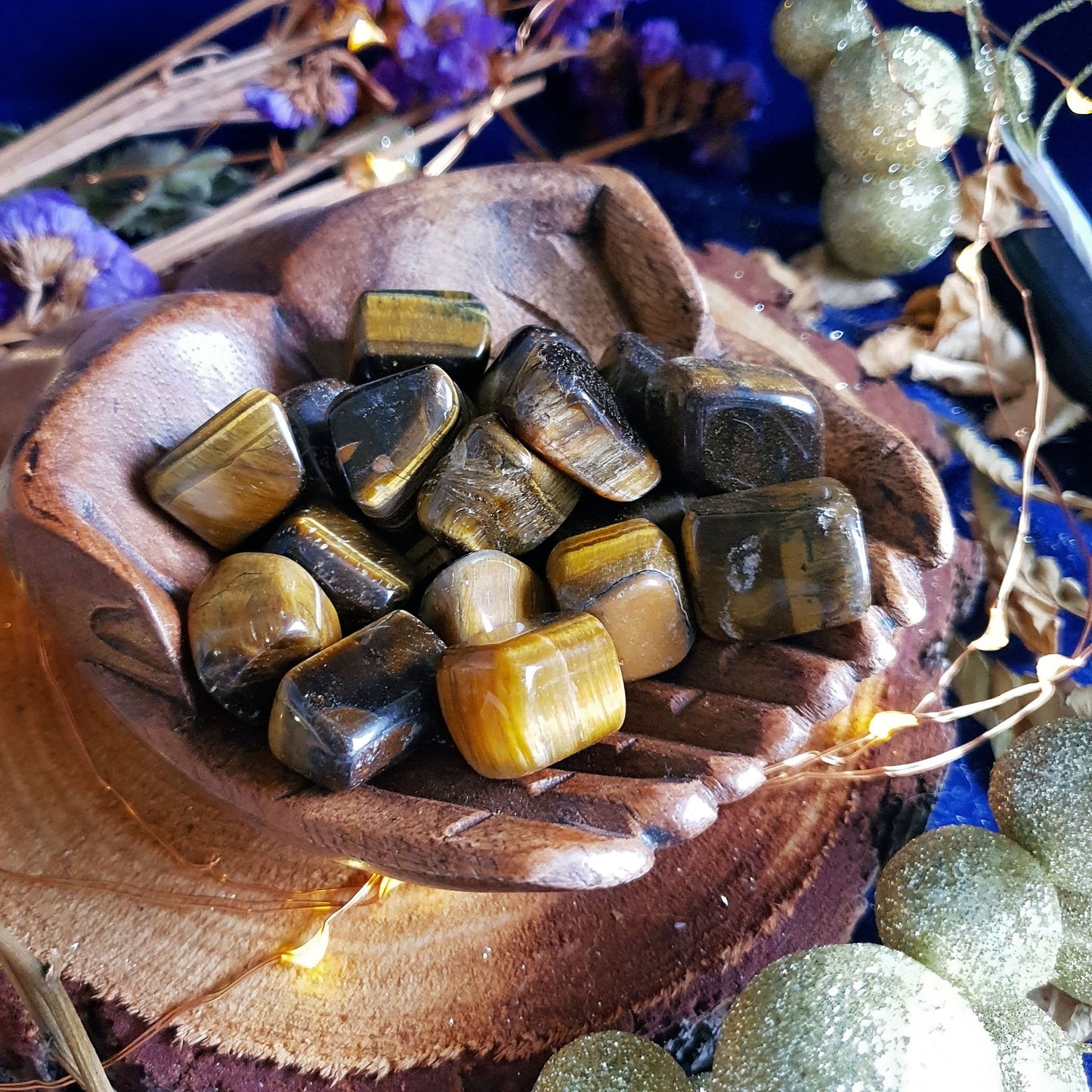 Tiger Eye Tumbles - Tumbled Stone -  Polished - Piece - Natural - Cut - Sparkle - Geode - Crystal - Gemstone - Rock - Decor