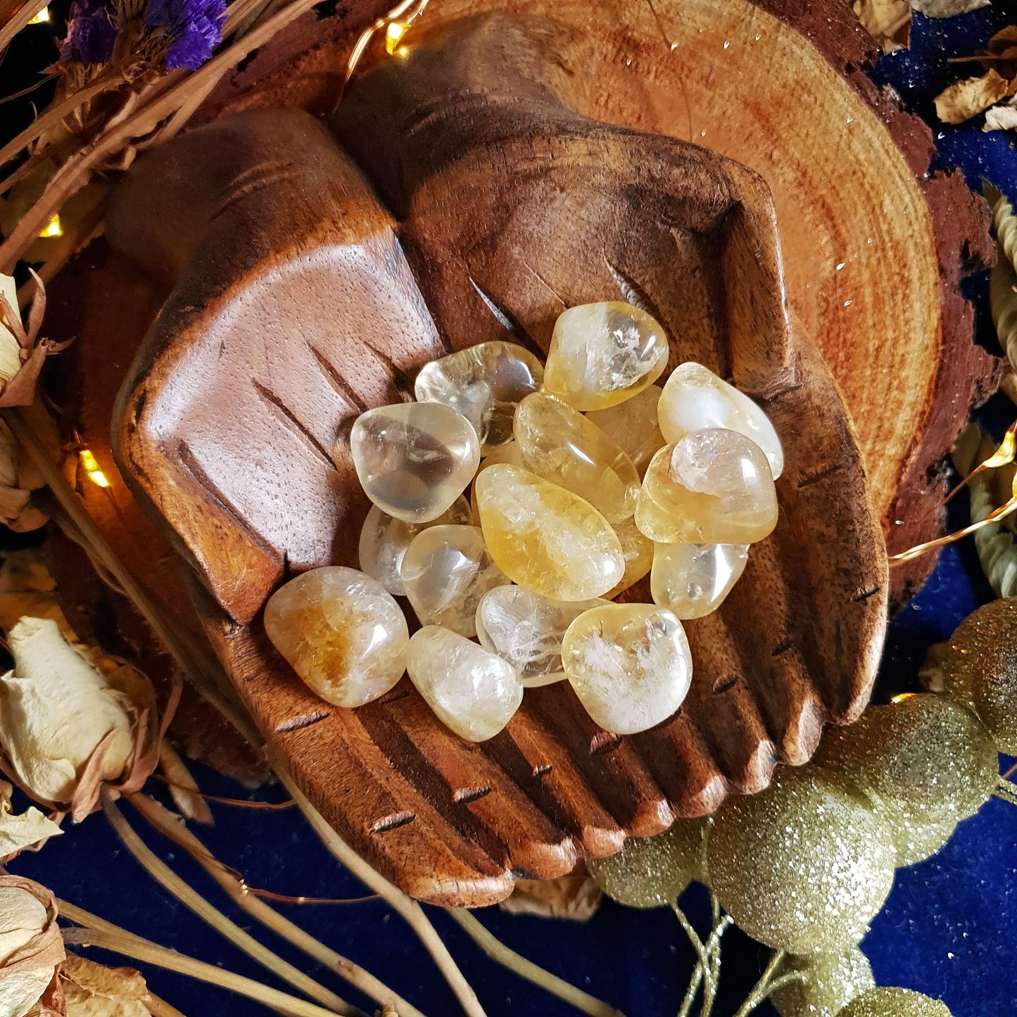 Citrine Tumbles - Large - Stone -  Polished - Piece - Natural - Cut - Abundance - Luck - Lucky - Sparkle - Geode - Crystal - Gemstone
