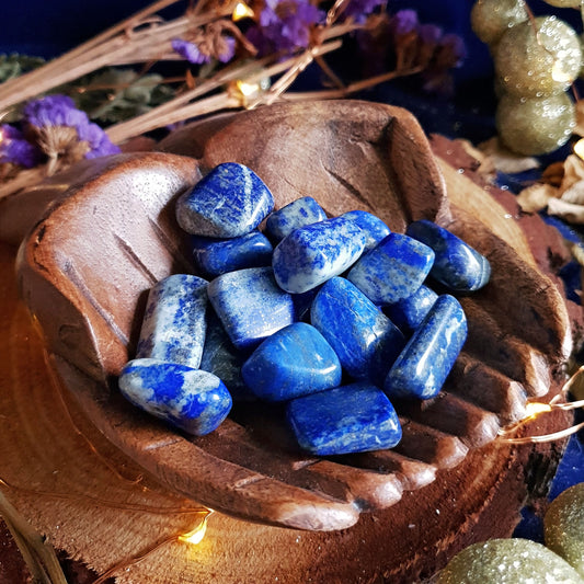 Lapis Lazuli Tumbles - Tumbled Stone -  Polished - Piece - Natural - Cut - Sparkle - Geode - Crystal - Gemstone - Rock - Decor