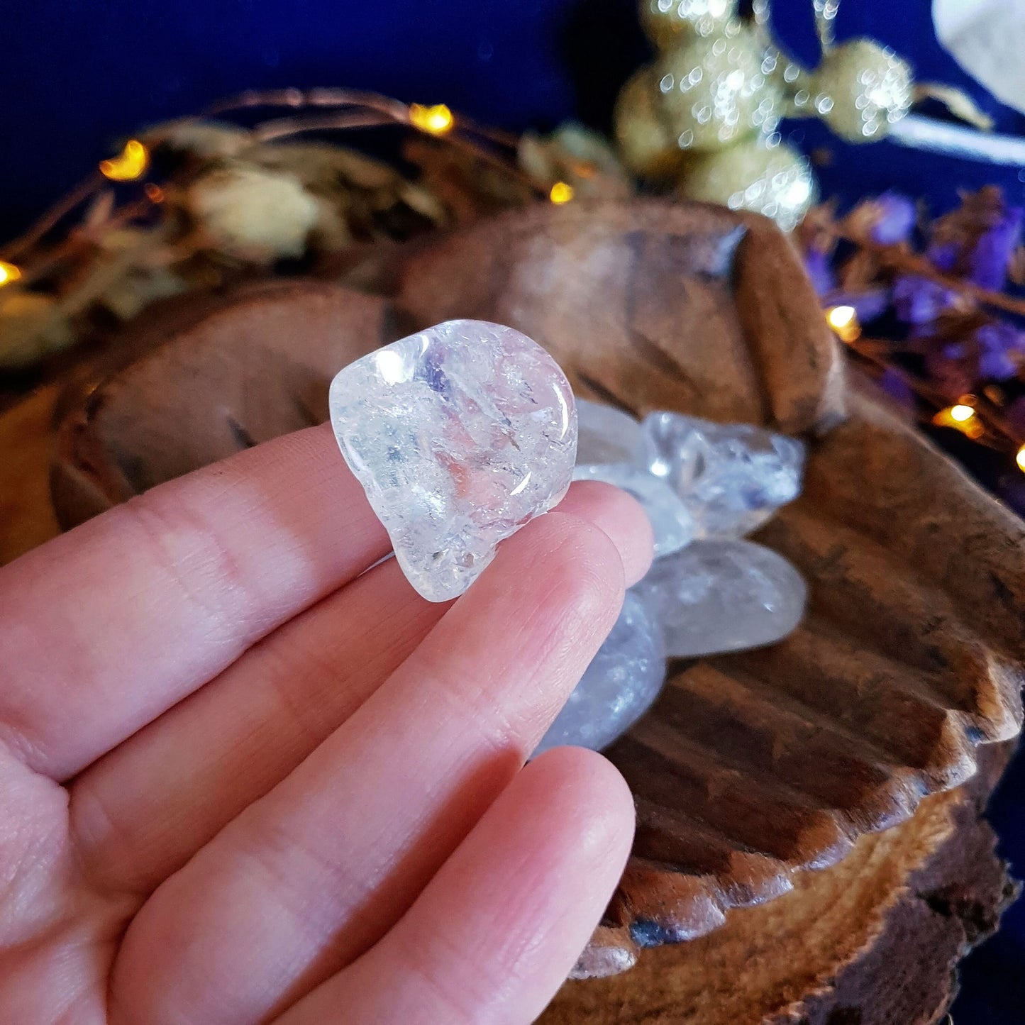 Clear Quartz Tumbles - Tumbled Stone -  Polished - Piece - Natural - Cut - Sparkle - Geode - Crystal - Gemstone - Rock - Decor