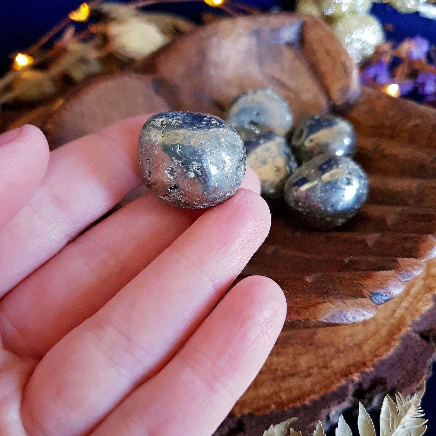 Pyrite Tumble - Tumbled Stone - Fools Gold - Luck - Prosperity