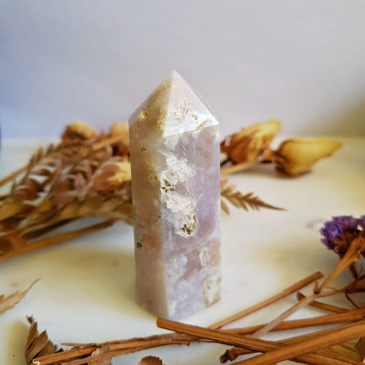 Flower Agate Polished Point  #2