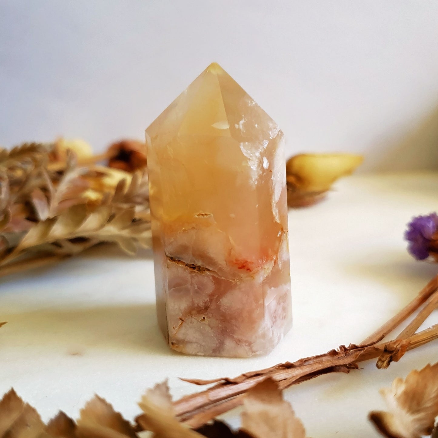 Flower Agate Polished Point  #3