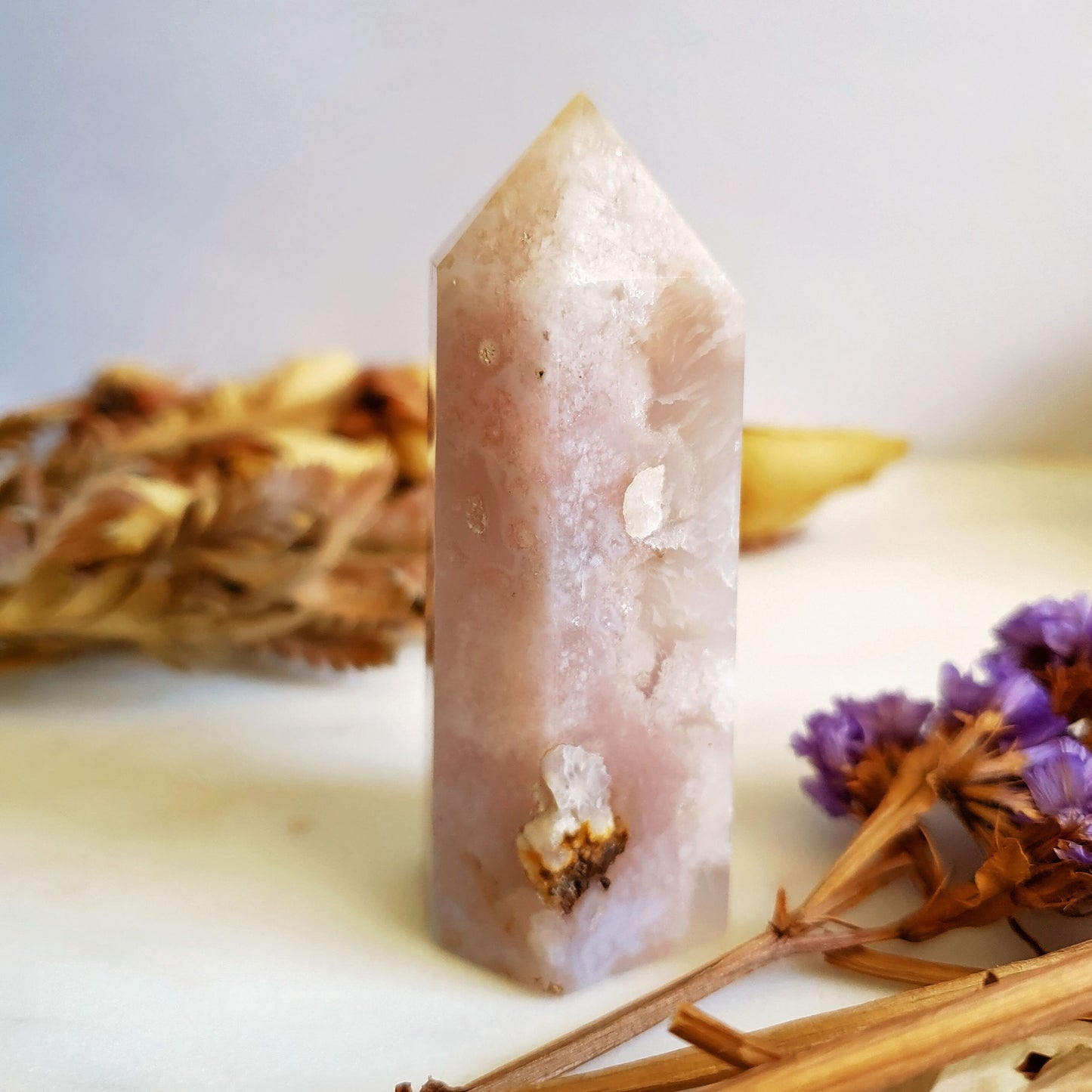 Flower Agate Polished Point  #5