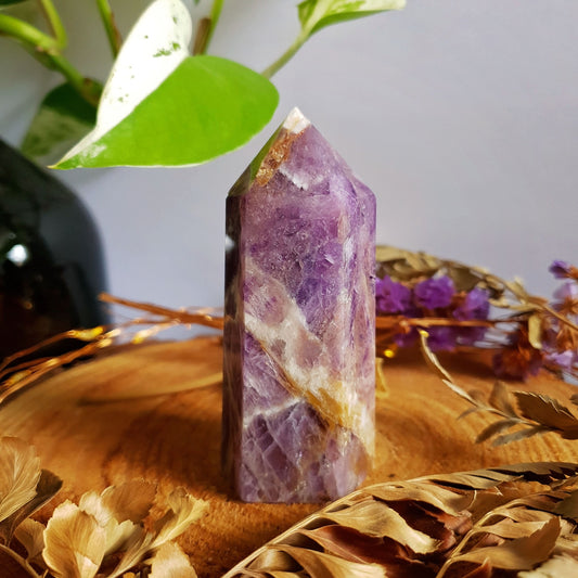 Dream Amethyst Point - Chevron -  Generator - Polished - Crystal - Gemstone - Natural - Rock - Gridding - Wand - Tranquility - #2