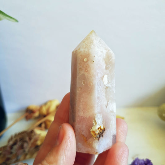 Flower Agate Polished Point  #5