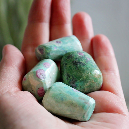 Ruby Fuchsite Large Tumbles - Polished - Piece - Crystal - Gemstone - Tumbled