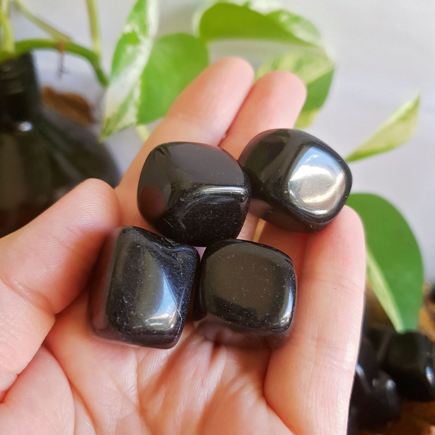 Black Obsidian Tumbles