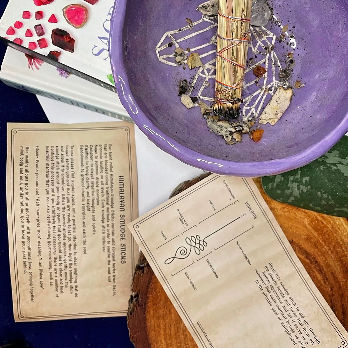 Himalayan Smudge Stick - Ritual - Incense - Altar - Smudging - Sage - White