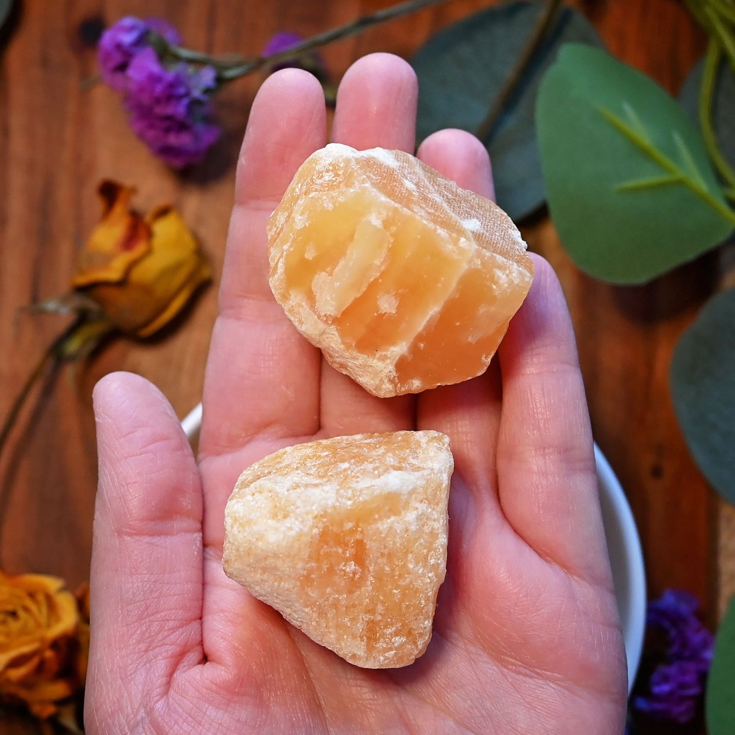Orange Calcite - Raw - Medium