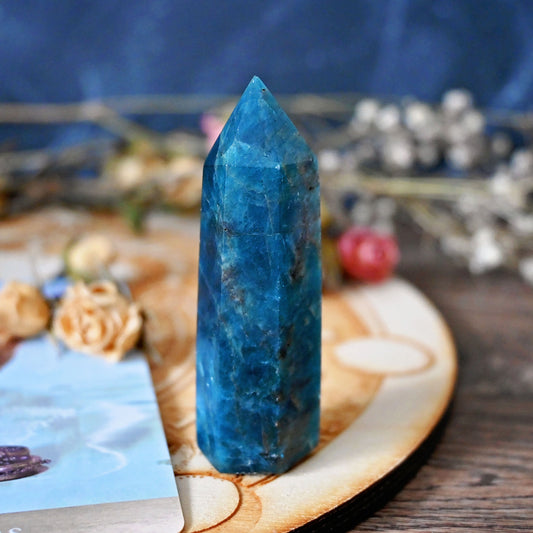 Blue Apatite Polished Point #1