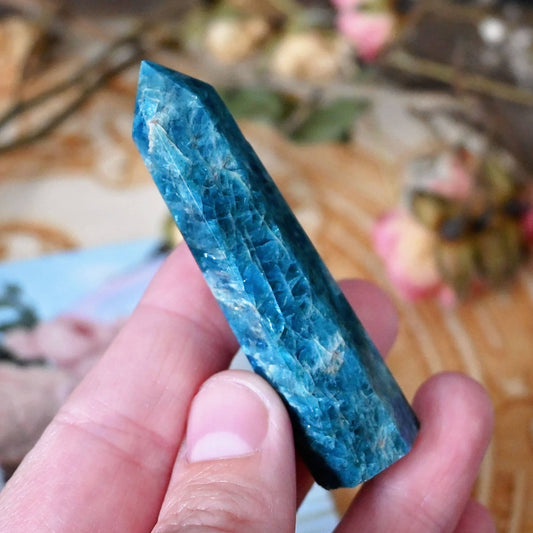 Blue Apatite Polished Point #3
