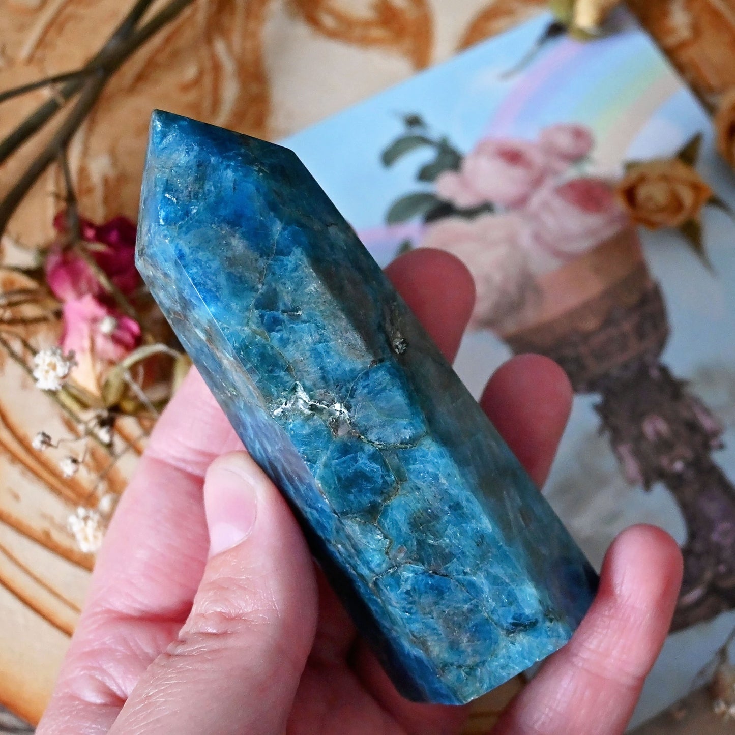 Blue Apatite Polished Point #10