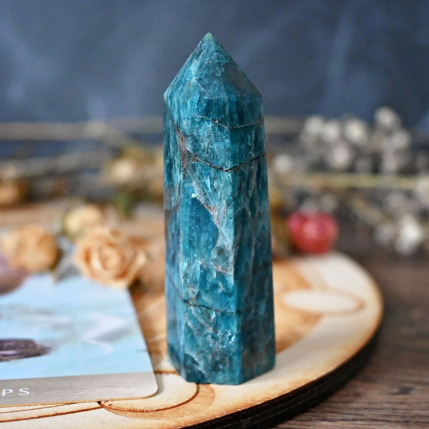 Blue Apatite Polished Point #5