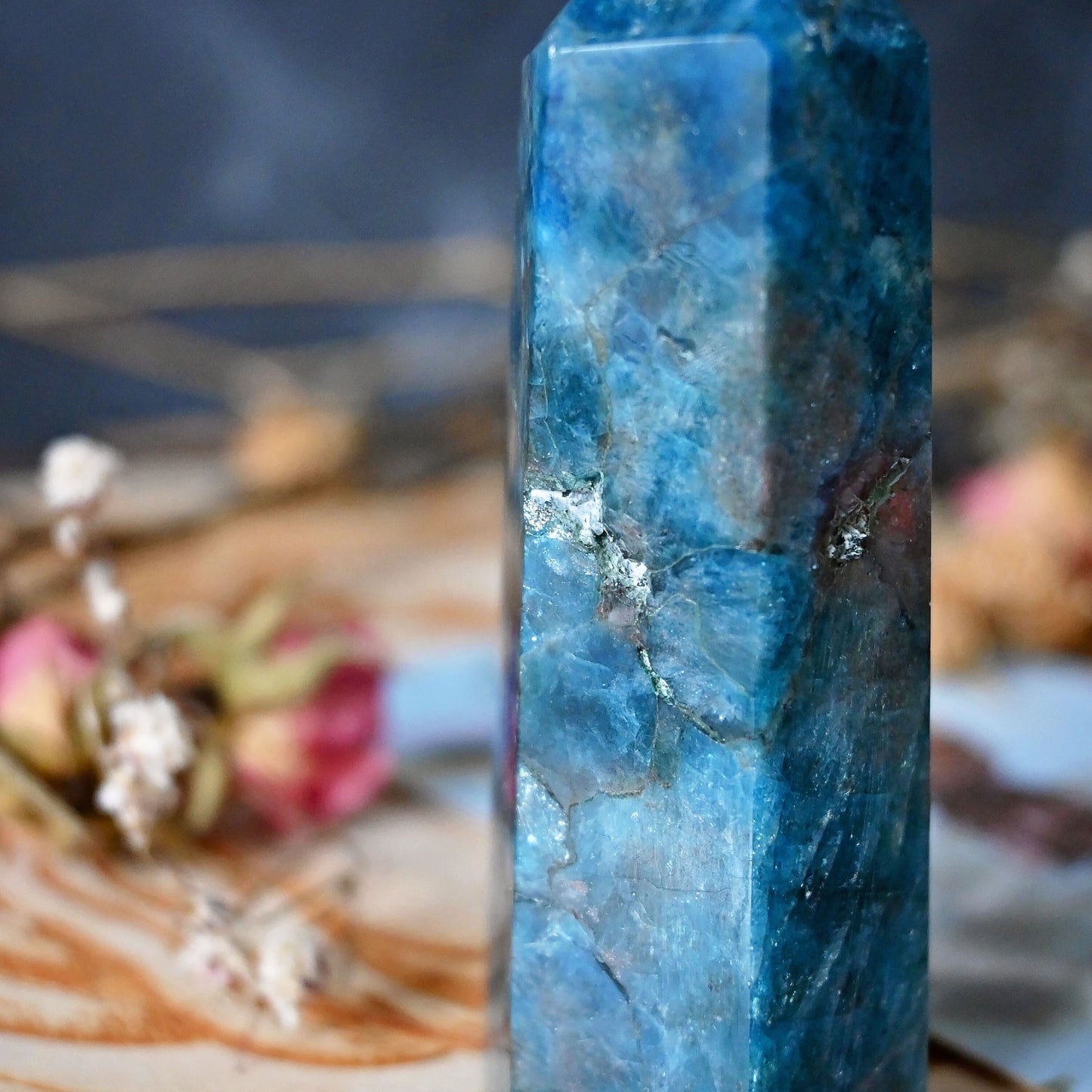 Blue Apatite Polished Point #10
