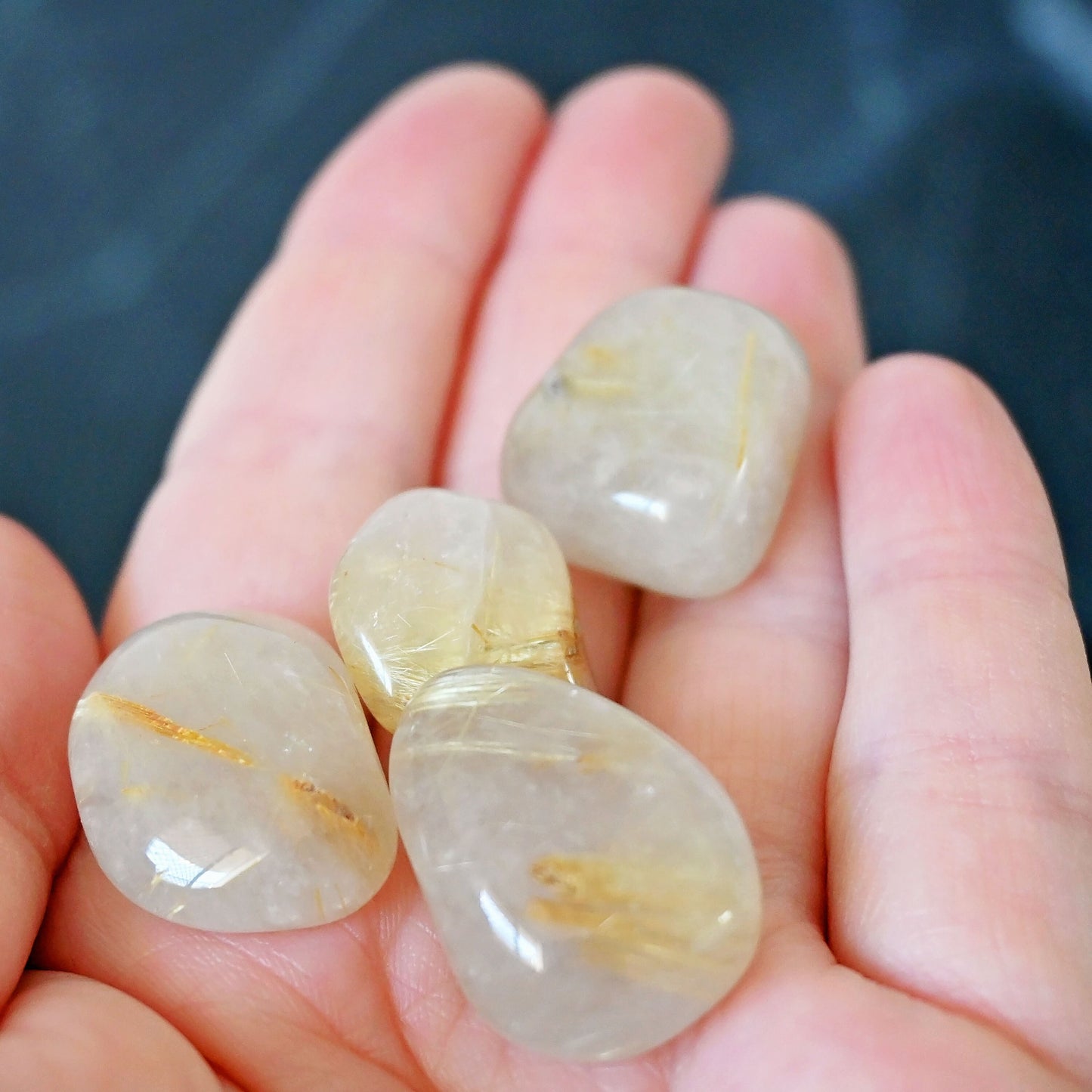 Golden Rutilated Quartz Tumbles