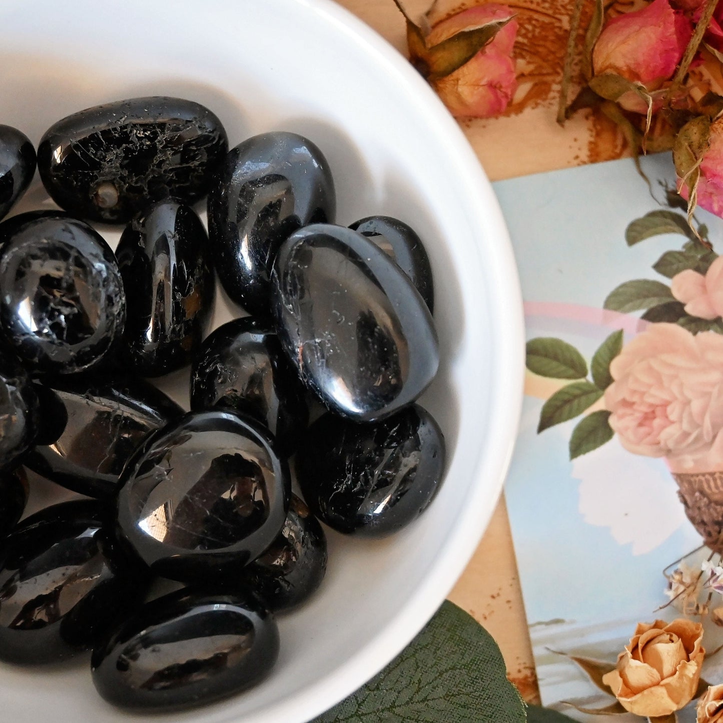 Black Tourmaline Tumbles - A Grade