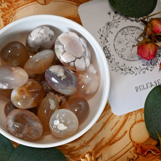 Flower Agate Tumbles - Large