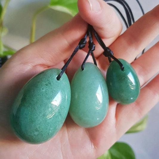 Green Aventurine Yoni Egg Set