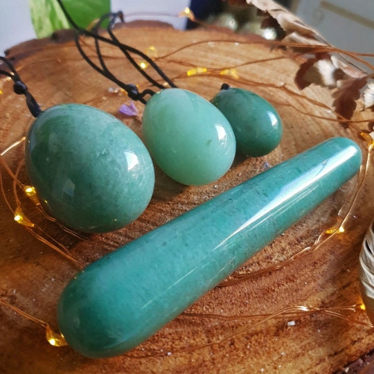 Green Aventurine Yoni Egg Set