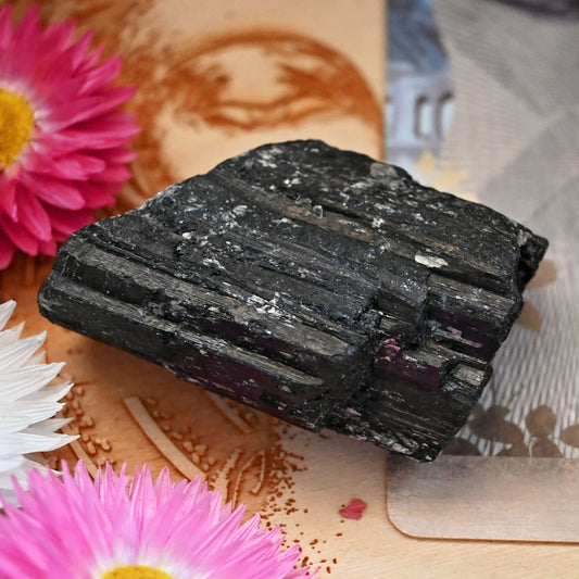Black Tourmaline Raw Chunk - #1