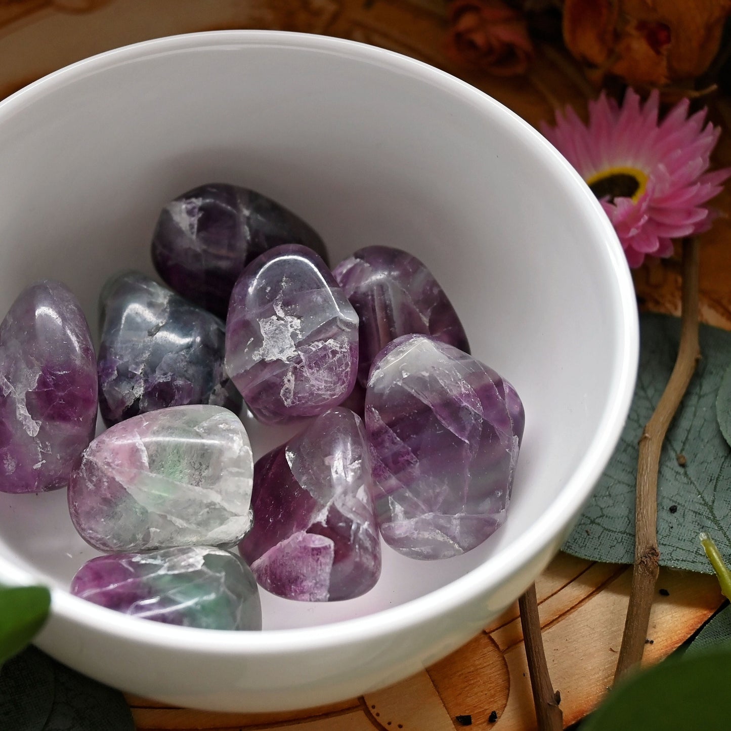Rainbow Fluorite Tumbles - Large
