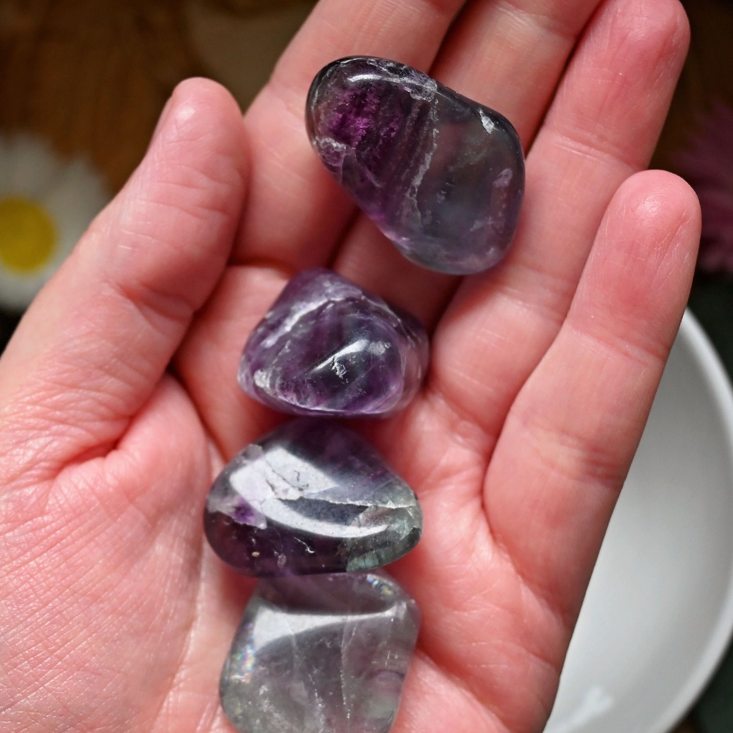 Rainbow Fluorite Tumbles - Medium