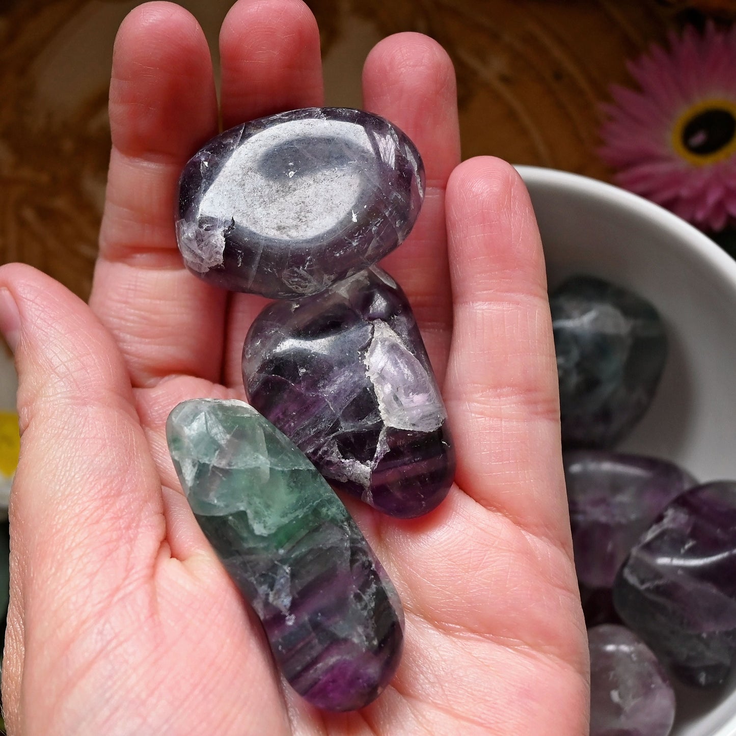 Rainbow Fluorite Tumbles - XLarge